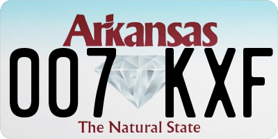 AR license plate 007KXF