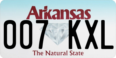 AR license plate 007KXL