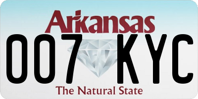 AR license plate 007KYC