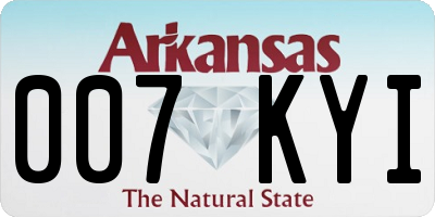 AR license plate 007KYI