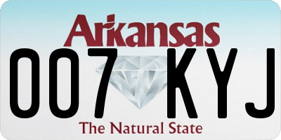 AR license plate 007KYJ