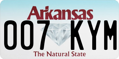 AR license plate 007KYM