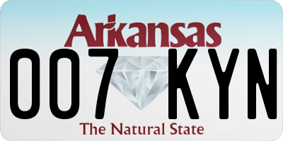 AR license plate 007KYN