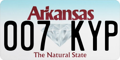 AR license plate 007KYP
