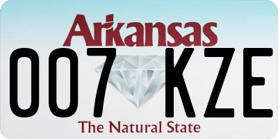 AR license plate 007KZE