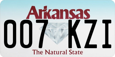 AR license plate 007KZI