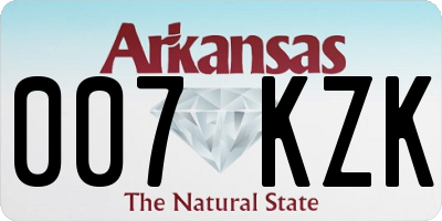 AR license plate 007KZK