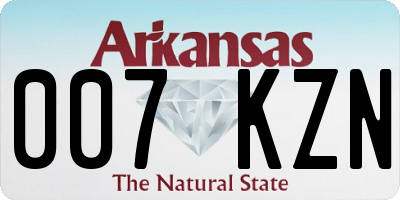 AR license plate 007KZN