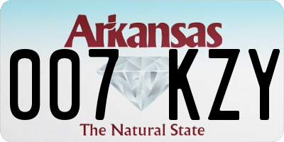AR license plate 007KZY