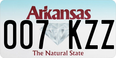 AR license plate 007KZZ