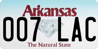 AR license plate 007LAC