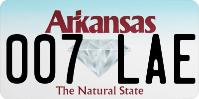 AR license plate 007LAE
