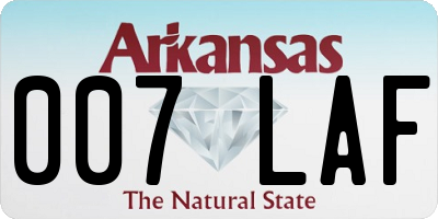 AR license plate 007LAF