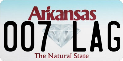 AR license plate 007LAG