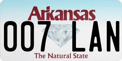 AR license plate 007LAN