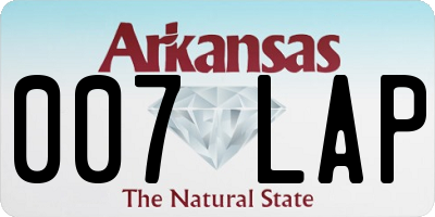 AR license plate 007LAP
