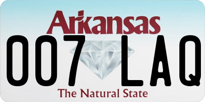 AR license plate 007LAQ