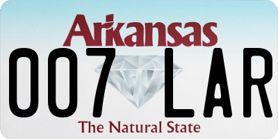 AR license plate 007LAR