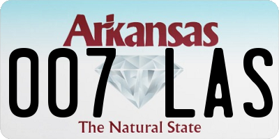 AR license plate 007LAS