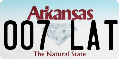 AR license plate 007LAT