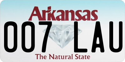 AR license plate 007LAU