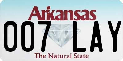 AR license plate 007LAY