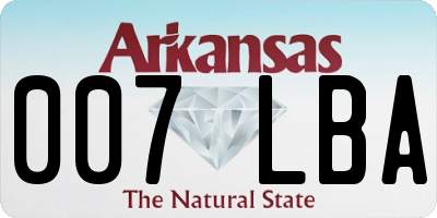 AR license plate 007LBA