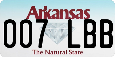 AR license plate 007LBB