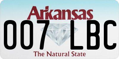 AR license plate 007LBC