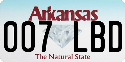 AR license plate 007LBD