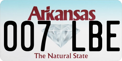 AR license plate 007LBE