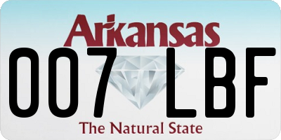 AR license plate 007LBF
