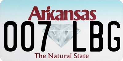 AR license plate 007LBG