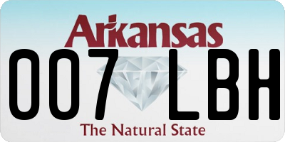 AR license plate 007LBH