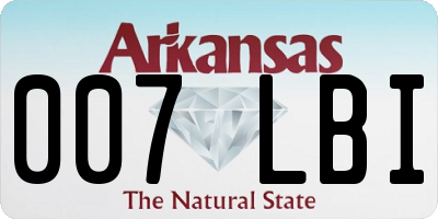 AR license plate 007LBI
