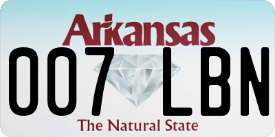 AR license plate 007LBN