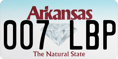 AR license plate 007LBP