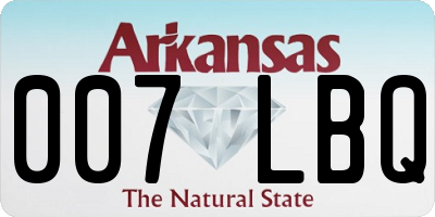 AR license plate 007LBQ