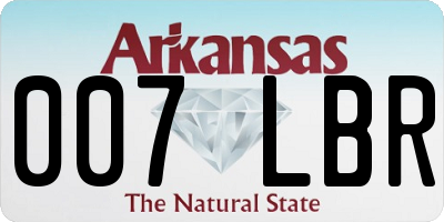 AR license plate 007LBR