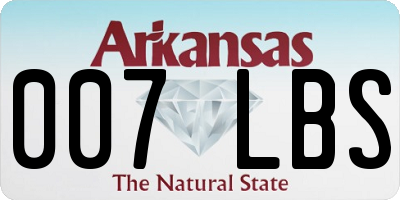 AR license plate 007LBS