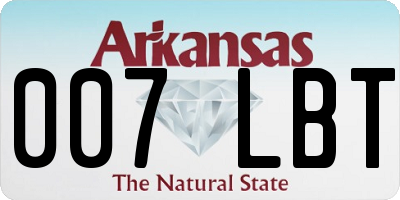 AR license plate 007LBT