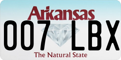 AR license plate 007LBX