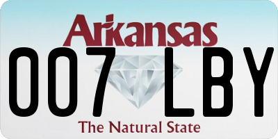 AR license plate 007LBY