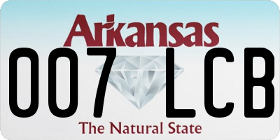 AR license plate 007LCB