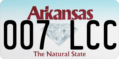 AR license plate 007LCC