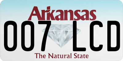 AR license plate 007LCD