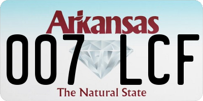 AR license plate 007LCF