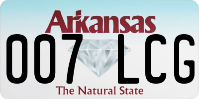AR license plate 007LCG