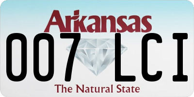 AR license plate 007LCI