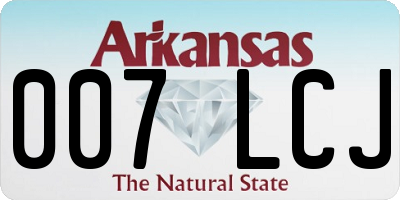 AR license plate 007LCJ
